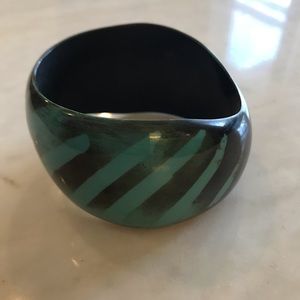 Teal painted cuff